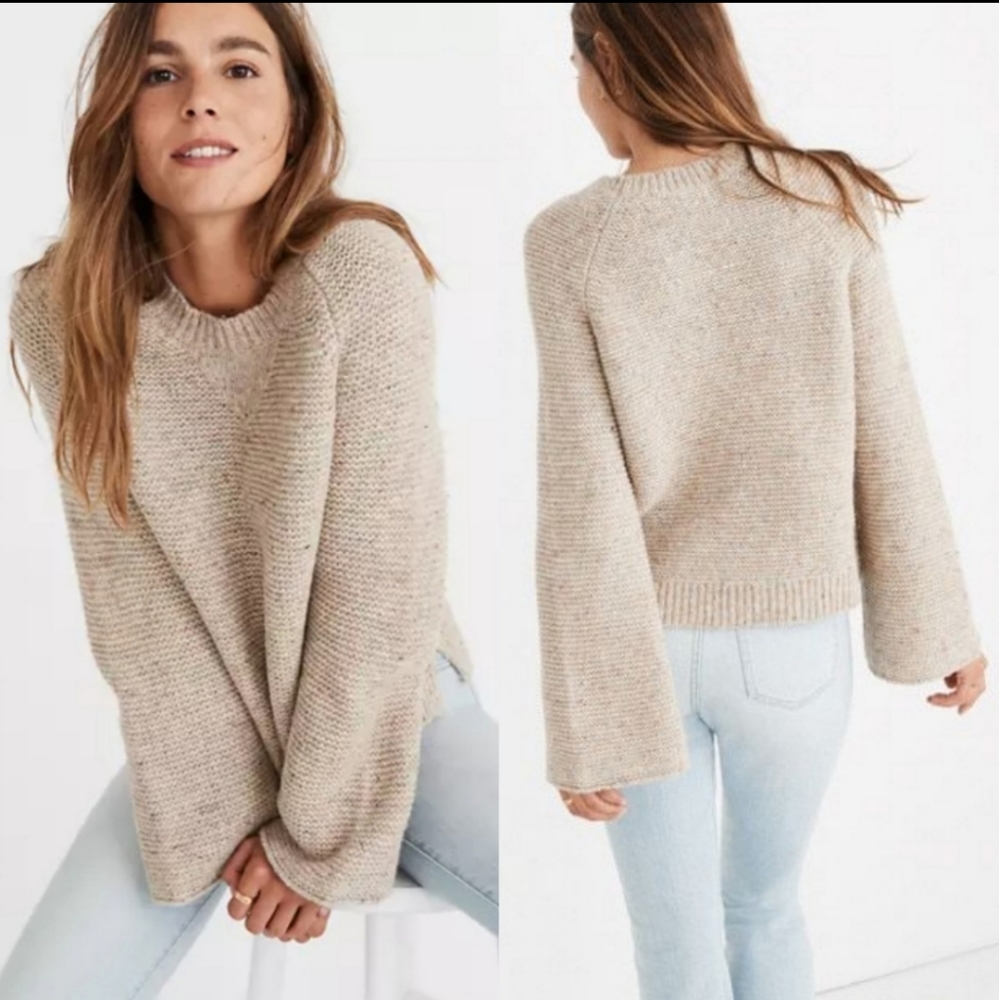 Madewell Flecked Wide Sleeve Sweater